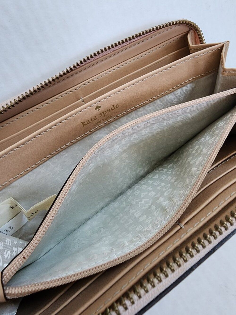 Kate Spade New York Pink Pebbled Leather Large Zip Around Wallet - Picture 5 of 10